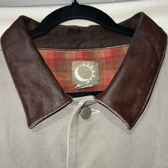 Vintage Marlboro Work Jacket 90s Detroit Style Flannel Lined Tan Size XL - Picture 7 of 10